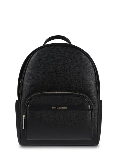 Michael Kors Textured Black Backpack With Rounded Silhouette