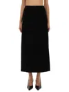 Michael Kors Textured Crepe Maxi Skirt In Black