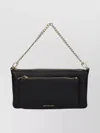 Michael Kors Textured Crossbody Bag Chain Strap In Black