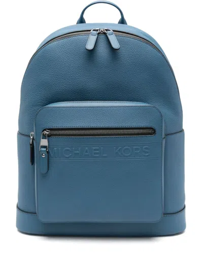 Michael Kors Textured Leather Backpack In Blue
