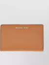 Michael Kors Textured Leather Fold-over Wallet In Brown