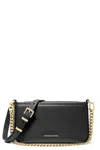 Michael Kors Bryant Small Pebbled Leather Convertible Pochette In Black