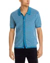 Michael Kors Textured Striped Regular Fit Button Down Shirt In Blue
