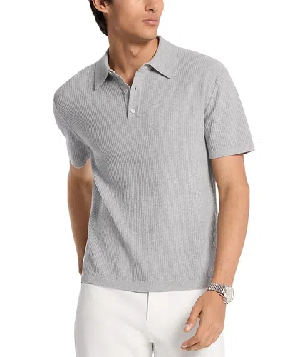Michael Kors Textured Sweater Polo Shirt In Gray