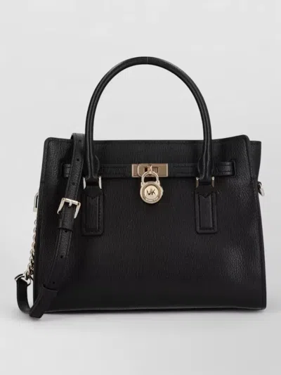 Michael Kors Textured Tote Bag Top Handle Strap In Black