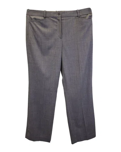 Michael Kors Textured Trousers In Grey Virgin Wool