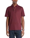 Michael Kors Textured Waffle Polo Shirt In Burgundy