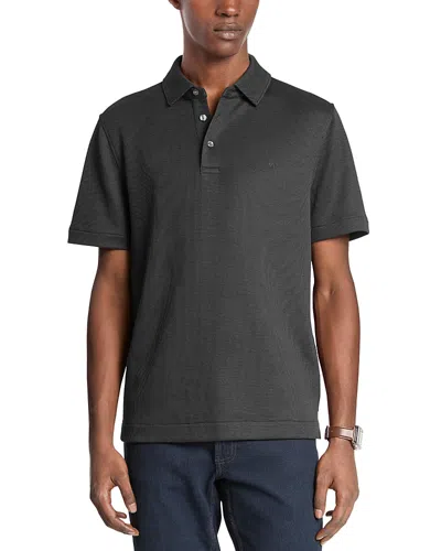 Michael Kors Textured Waffle Polo Shirt In Green