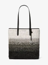 Michael Kors The Michael Large Ombré Straw Tote Bag In Black