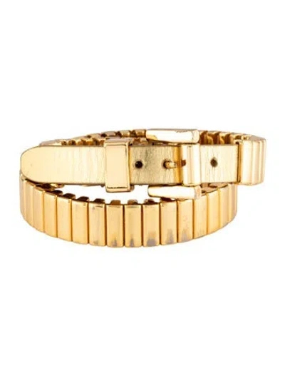 Pre-owned Michael Kors Thin Link Double Wrap Bracelet In Multi