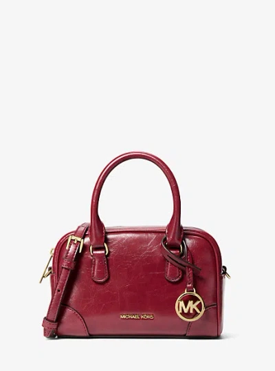 Michael Kors Thompson Extra-small Distressed Convertible Satchel In Red
