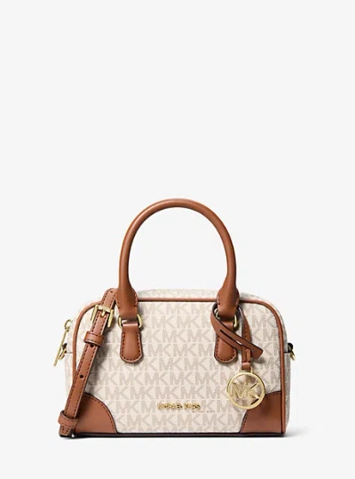 Michael Kors Thompson Extra-small Signature Logo Convertible Satchel In Brown