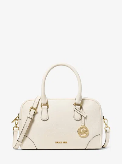 Michael Kors Thompson Pebbled Leather Satchel In Brown