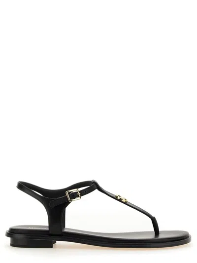 Michael Kors Mallory Thong Sandals In Black