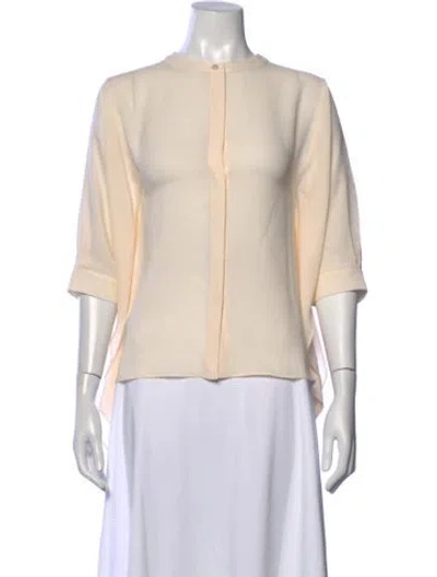 Pre-owned Michael Kors Three-quarter Sleeve Blouse In Neutrals