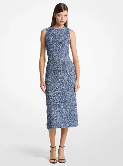 Michael Kors Tie-die Floral Soutache Lace Sheath Dress In Multi