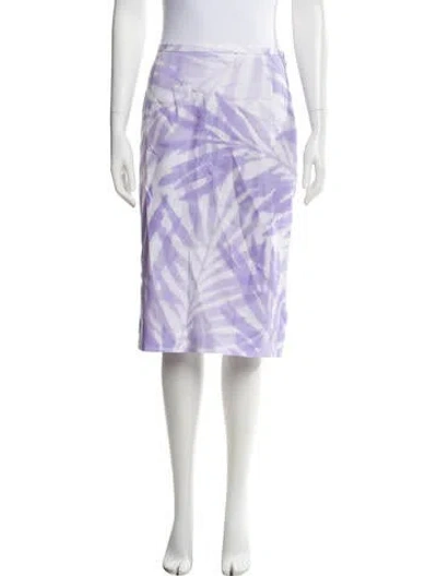 Pre-owned Michael Kors Tie-dye Print Knee-length Skirt In Purple