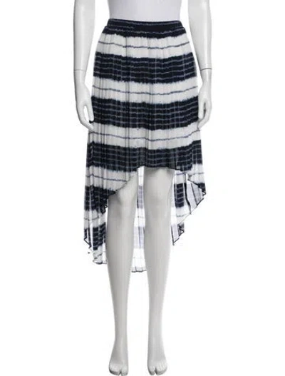 Pre-owned Michael Kors Tie-dye Print Midi Length Skirt In Blue