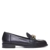 Michael Kors Tiegan Leather Logo Plaque Loafers In Black