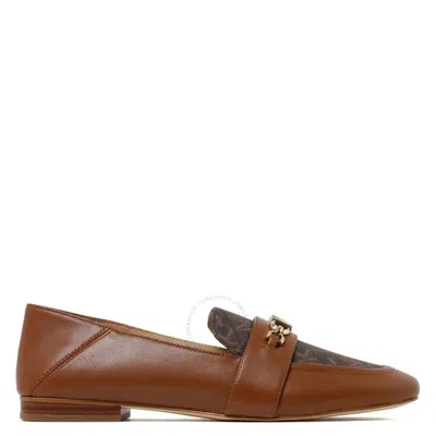 Michael Kors Tiffanie Signature Logo Loafers In Brown