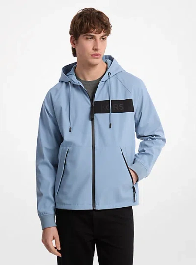 Michael Kors Tigres Hooded Jacket In Blue
