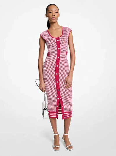 Michael Kors Tile Jacquard Midi Dress