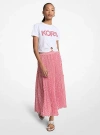 Michael Kors Tile Print Georgette Midi Skirt