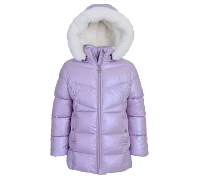 Michael Kors Kids' Toddler And Little Girls Stadium Puffer Jacket In Purple