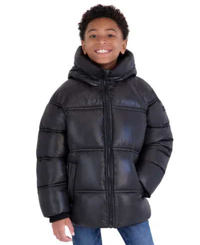 Michael Kors Babies' Toddler Boys' 2t-5t Heavyweight Shine Puffer Jacket In Blue