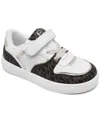 Michael Kors Toddler Girls Emmet Rumi Casual Sneakers From Finish Line In White,brown
