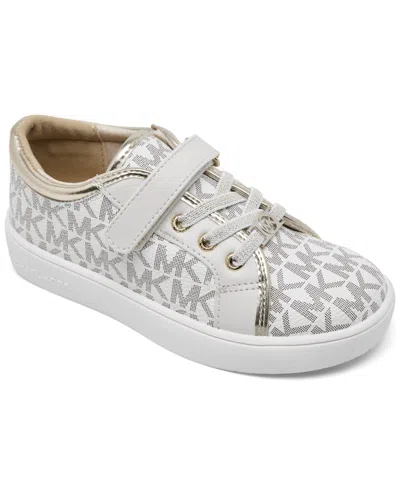 Michael Kors Kids' Toddler Girls Jem Ralley Casual Sneakers From Finish Line In Vanilla,pale Gold