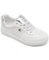 Michael Kors Toddler Girls' Jem Scotty Casual Sneakers From Finish Line In White,silver