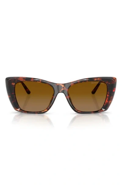 Michael Kors Tokyo 53mm Polarized Gradient Square Sunglasses In Brown
