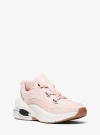Michael Kors Toni Denim Trainer In Pink