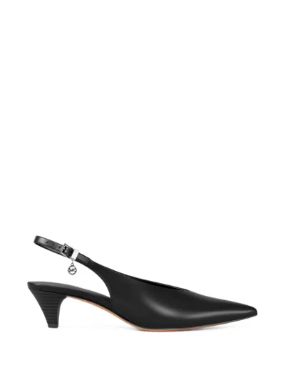 Michael Kors Tonya Leather Slingback Pumps In Black