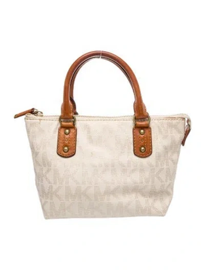 Pre-owned Michael Kors Top Handle Bag In Neutral