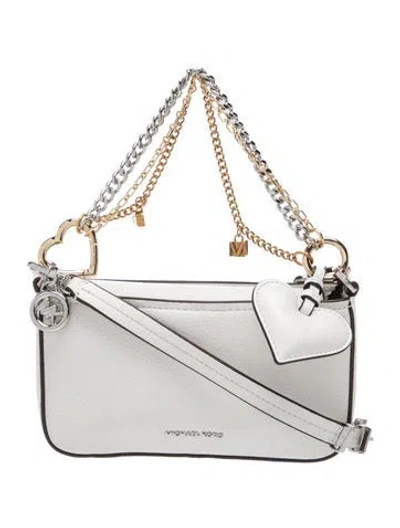 Pre-owned Michael Kors Top Handle Bag In White