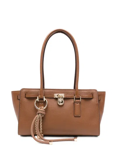 Michael Kors Top-handle Leather Shoulder Bag In Brown