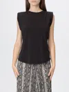 Michael Kors Crew Nk Pleat Shldr Top Top-wear In Black