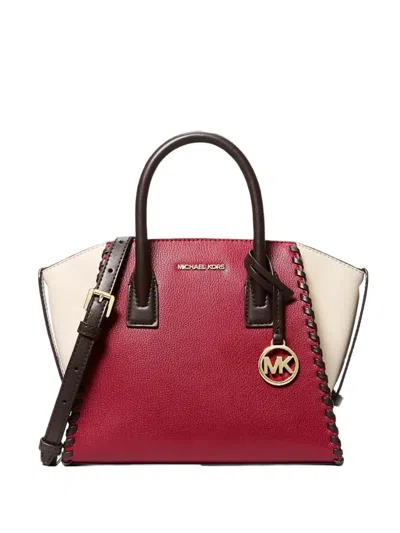 Michael Kors Topzip Leather Satchel In Red
