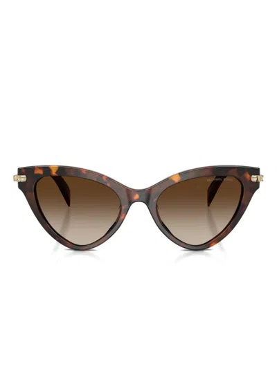 Michael Kors Tortoiseshell Cat-eye Sunglasses In Brown