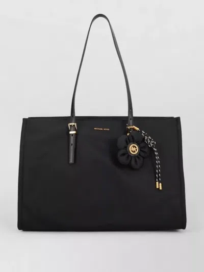 Michael Kors Tote Bag Adjustable Straps Flower Charm Handles