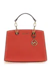 Michael Kors Logo Tote Bag With Chain And Handle In Red