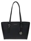 Michael Kors Textured Pebbled Tote Bag With Gold Hardware In Black