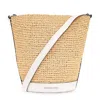Michael Kors Townsend Textured Raffia Bucket Bag In White