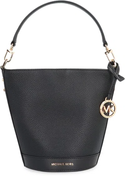 Michael Kors Townsend Leather Bucket Bag In Black