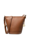 Michael Kors Townsend Medium Leather Bucket Bag In Luggage