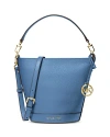 Michael Kors Townsend Small Leather Convertible Bucket Crossbody In French Blue