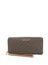 Michael Kors Travel Continental Accessories In Brown
