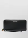 Michael Kors Jet Set Travel Large Leather Continental Wallet In Black
